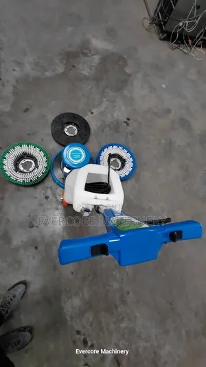 Commercial Carpet/Floor Scrubber Tool With Two Brushes and Pad Holder