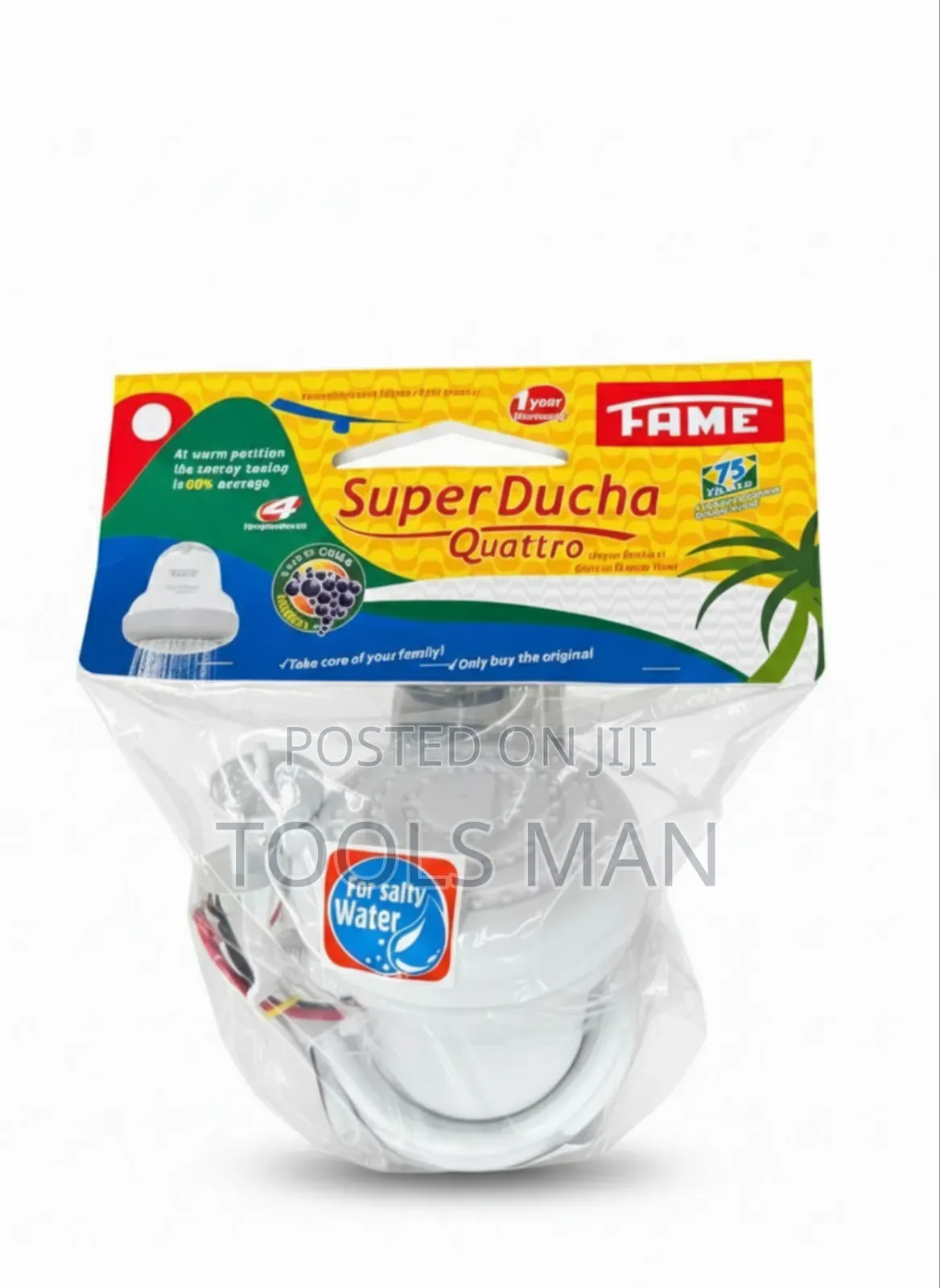 Original Fame Super Ducha Quattro Instant Shower Head for Salty Water
