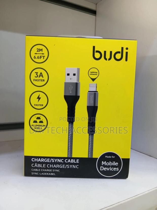 Budi Usb to Lightning Charging Cable Nylon Braided 2 Meter/6ft. - thumbnail 2