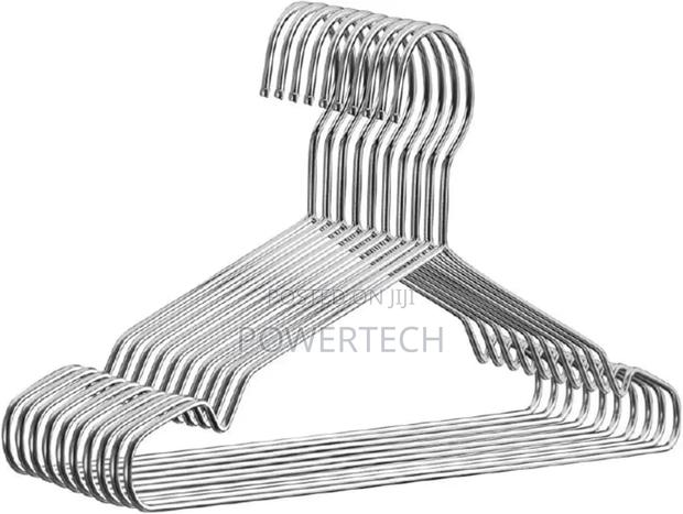10pc Pack of Stainless Steel Hangers - main view