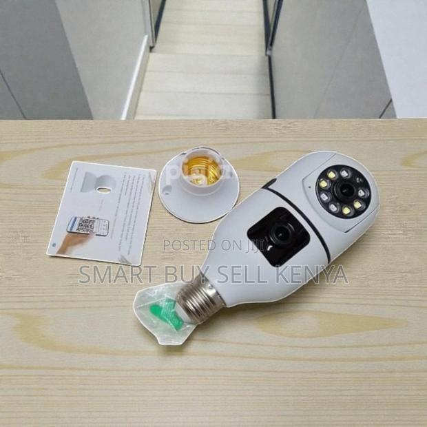Night Vision V380 Pro 1080p 2mp PTZ Dual Lens Wifi Bulb Camera