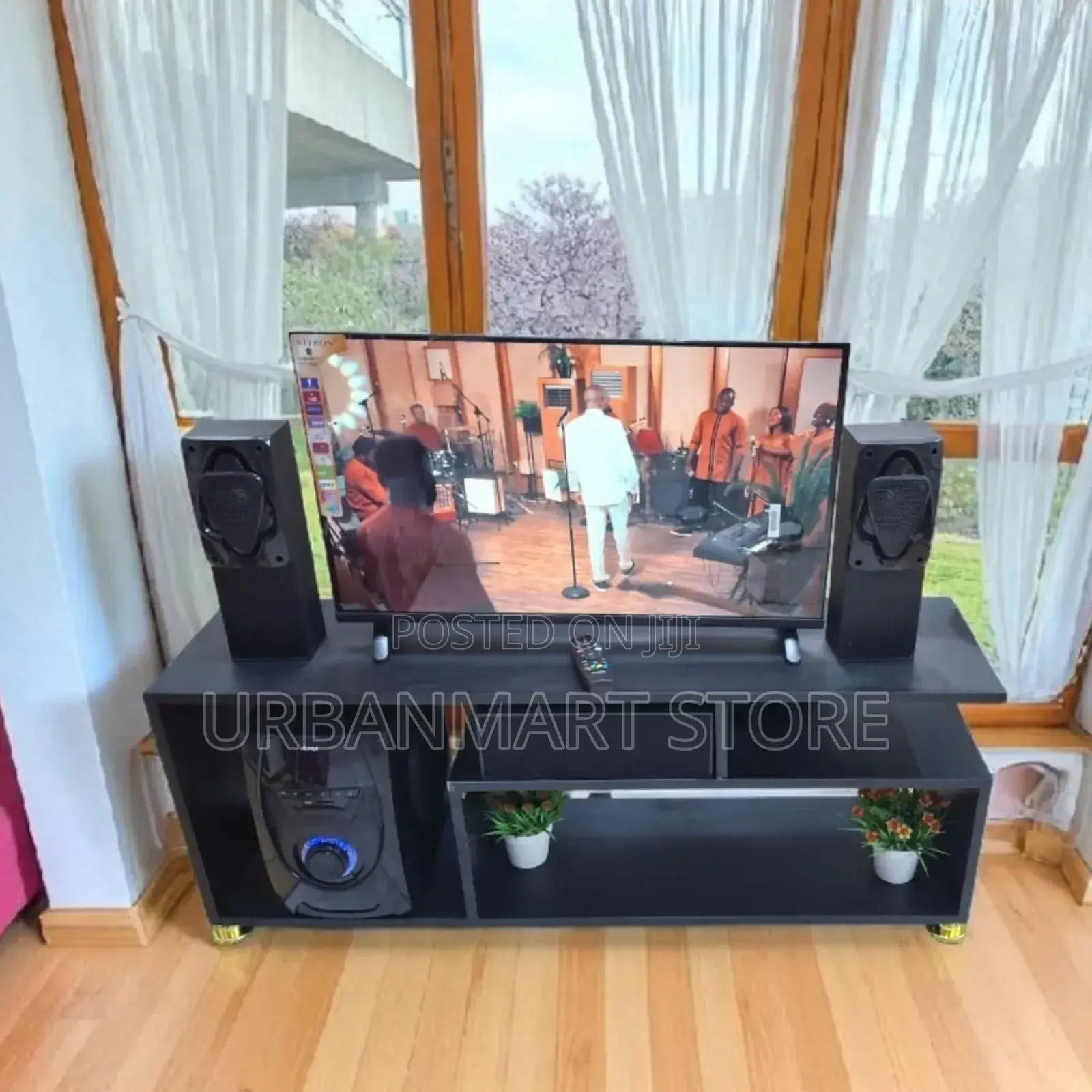 Mexico Modern Black Tv Stand for Up to 55 Inch TVS