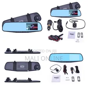 4.3 Inch 1080p Rear View Mirror Dash Cam Dual Lens Car DVR 170° Angle
