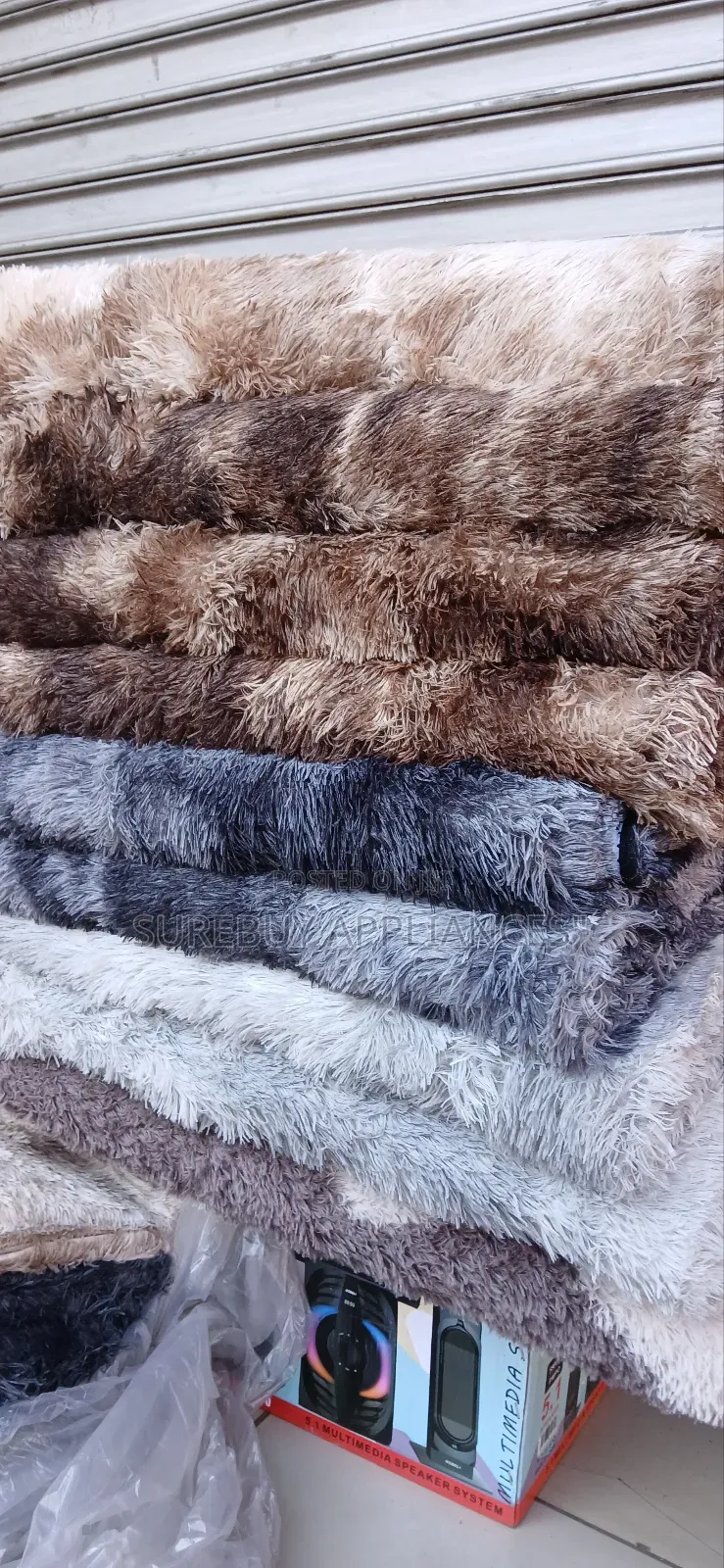 Multicolor Soft Patched Fluffy Area Rug