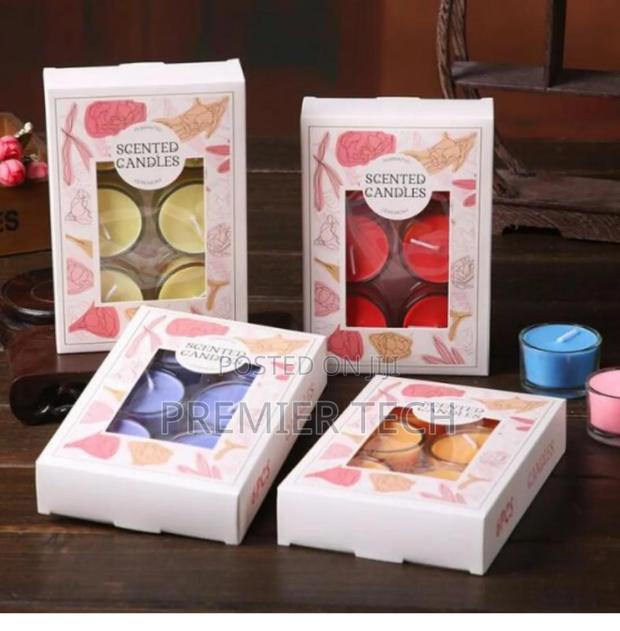 6pc Pack of Scented Candles in Glass Holders