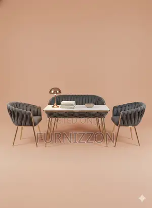 Modern Dining Set With Marble Table and Chester Seats