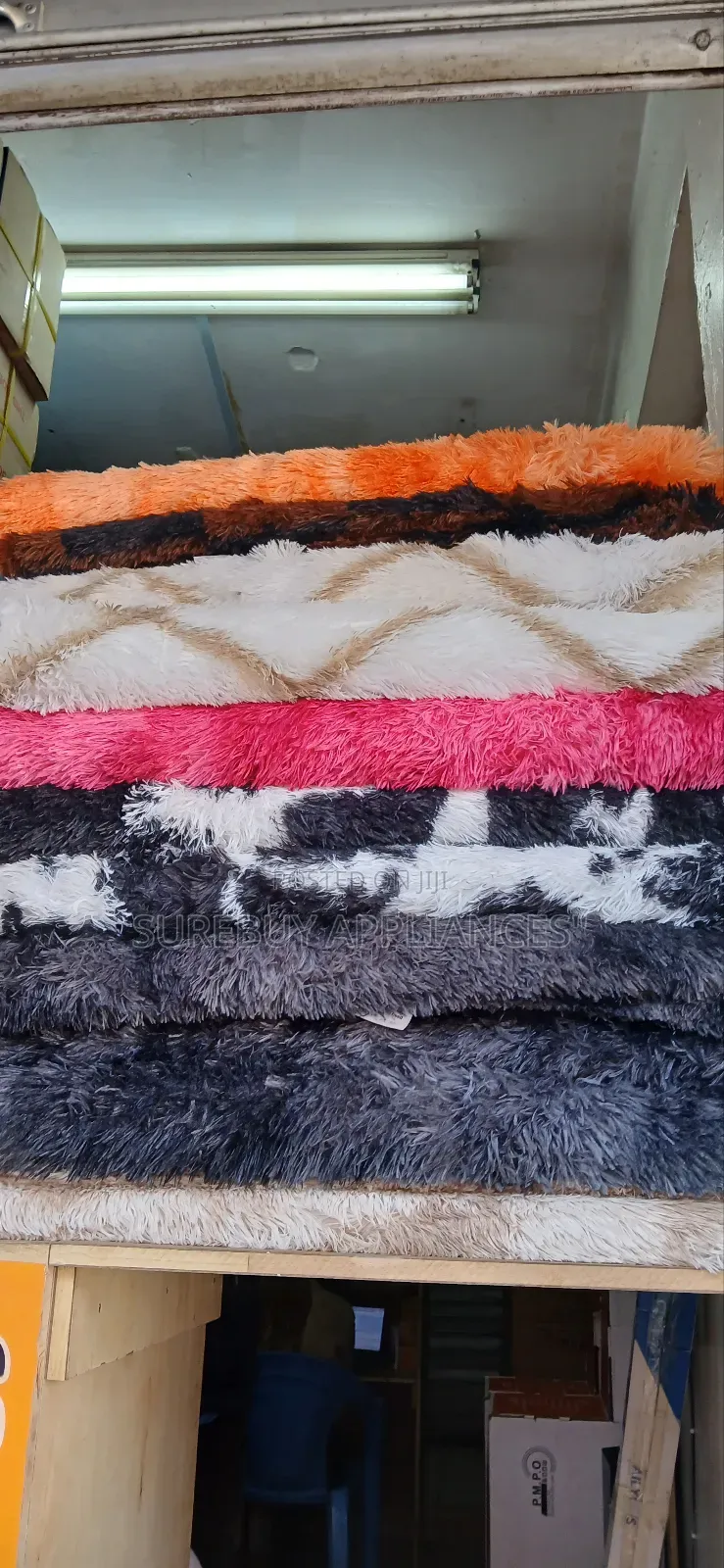 7x8 Ft Multicolor Fluffy Patched Area Rug