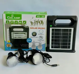 Solar Emergency Lamp With 2 Bulbs*