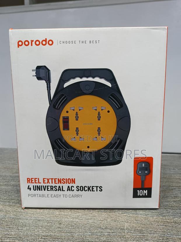 Porodo Reel Extension 4 Universal Ac Sockets 10m - main view