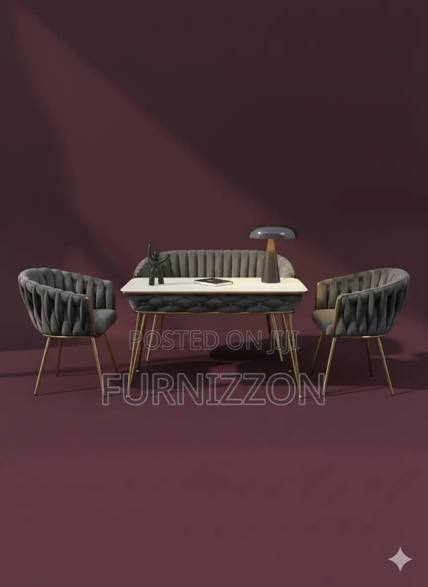 Modern Home Dining Set With Marble Table
