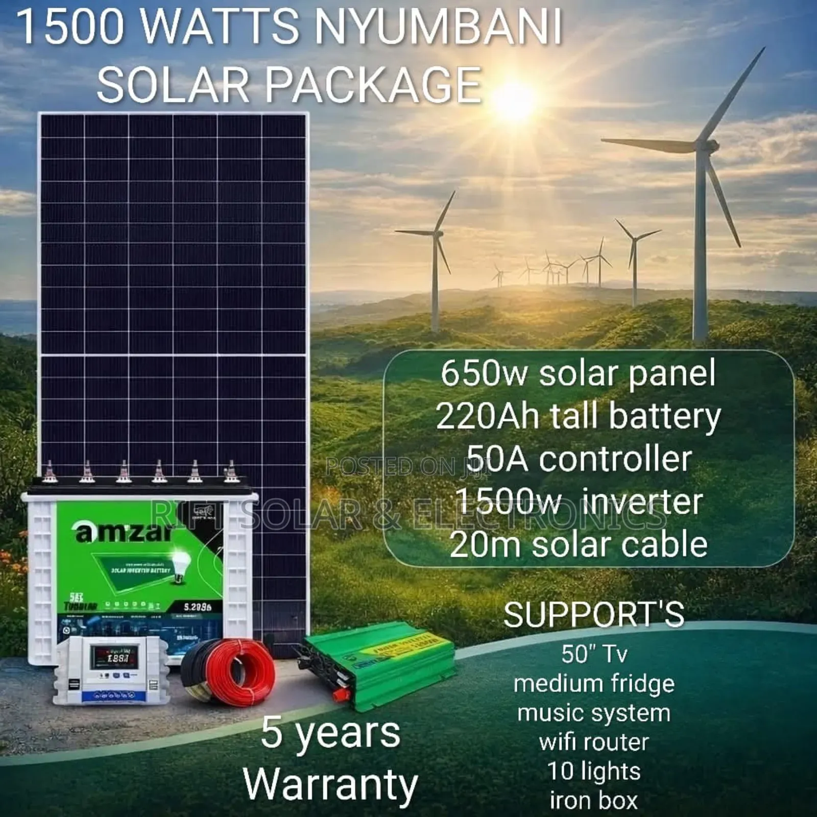 1500 Watts Boma Smart Full Solar Kit