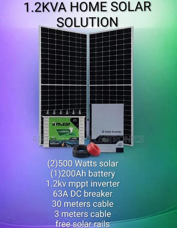 New 1200 Watts Off-Grid Home Solar Package Complete Pay on Delivery