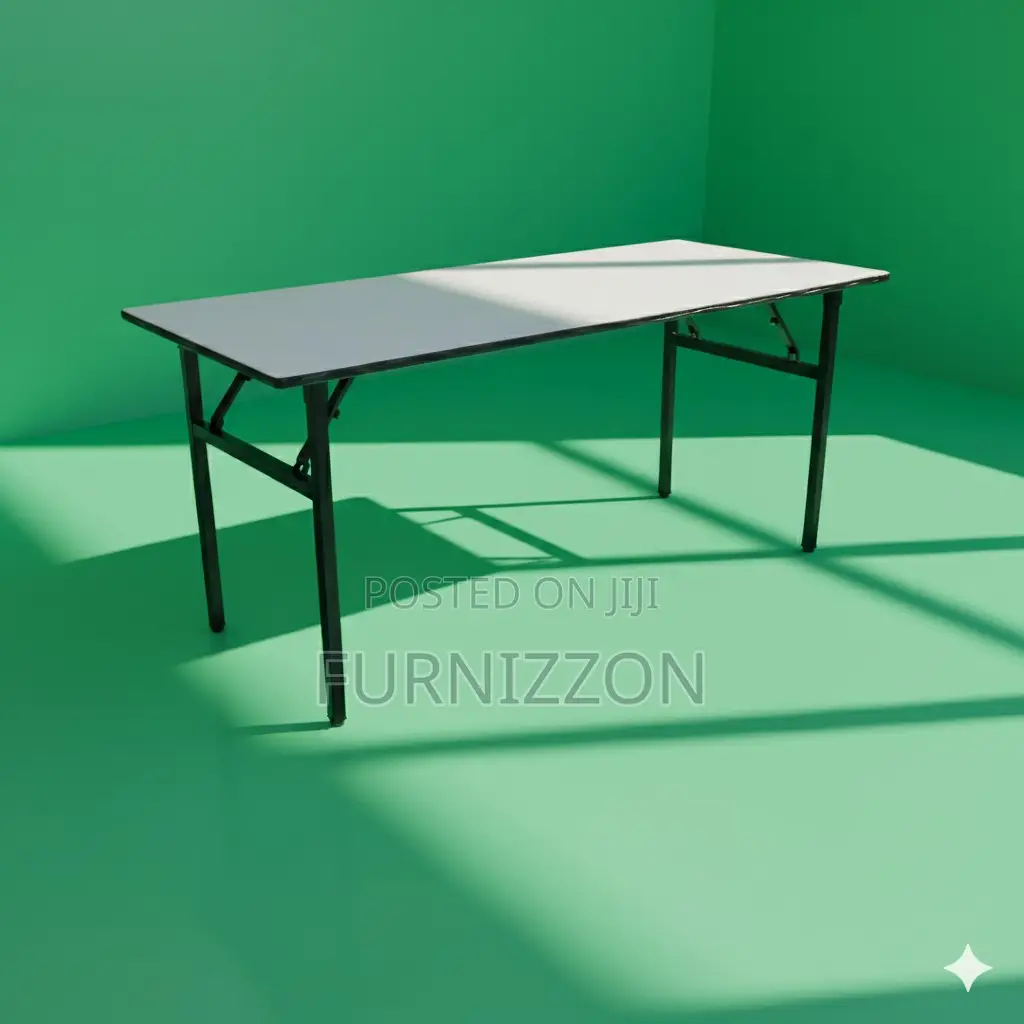 Modern 1.8m X 0.6m Wooden Rectangular Folding Table