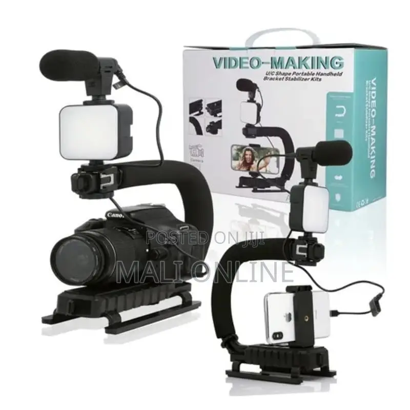 U-Shape Video Rig Stabilizer Kit for Phones Cameras Vlogging Bracket