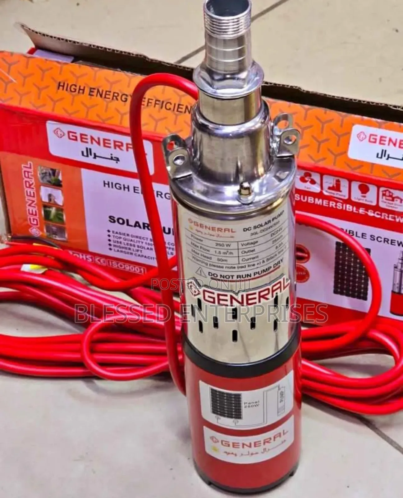 250 Watt 24v General Water Pump/Solar Pump General