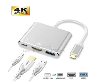 Brand New 3 in 1 Type C to Hdmi, Usb, Type C Converter