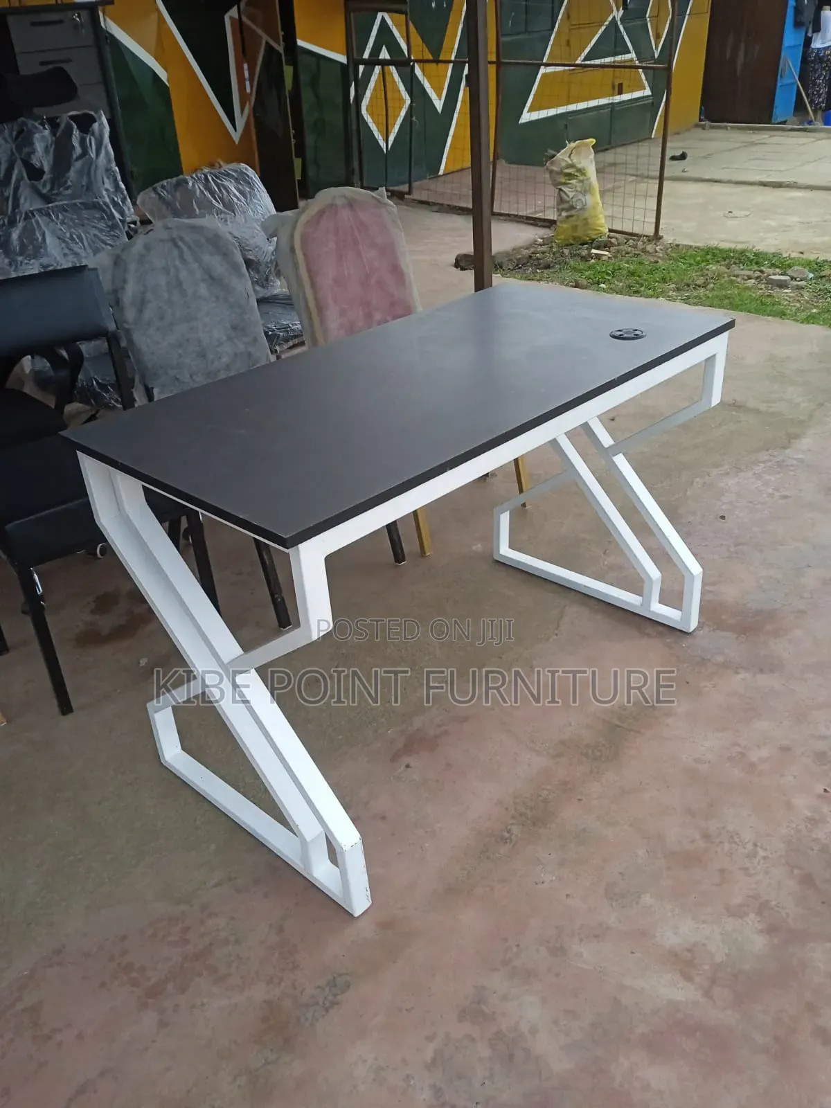 1.2m Top Grey Metallic Study Table Available