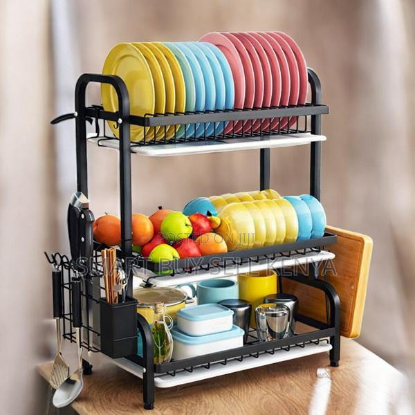 Heavy Duty 3 Layer Dish Rack Kitchen Countertop Organizer - main view