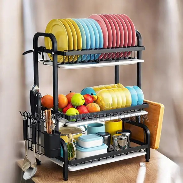Heavy Duty 3 Layer Dish Rack Kitchen Countertop Organizer
