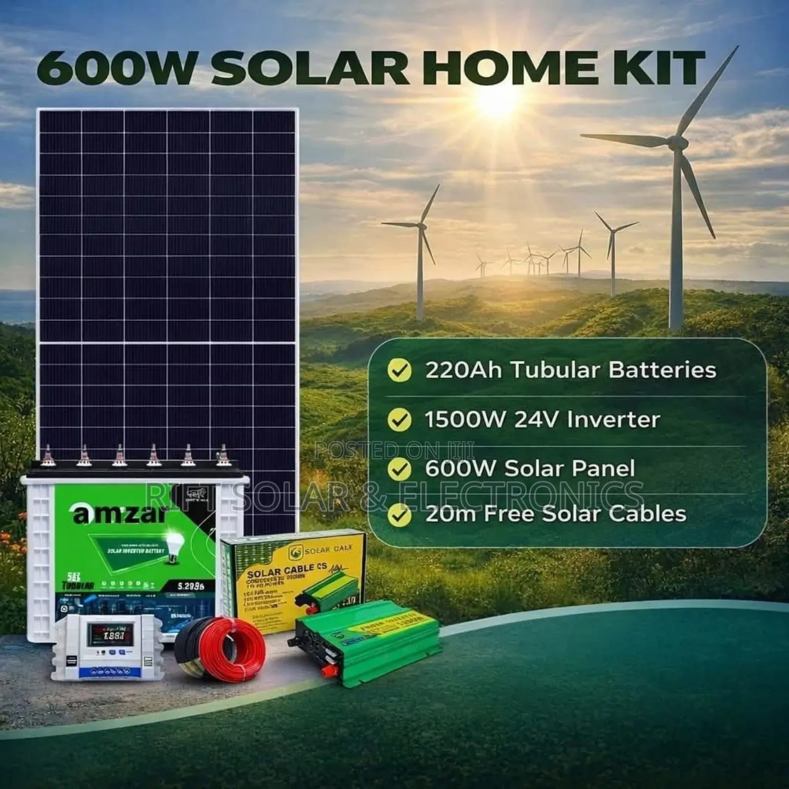 600 Watts Solar Powerful Kit