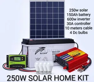 New 250 Watts Ritar Solar Package - 150ah Battery - 600w Inverter