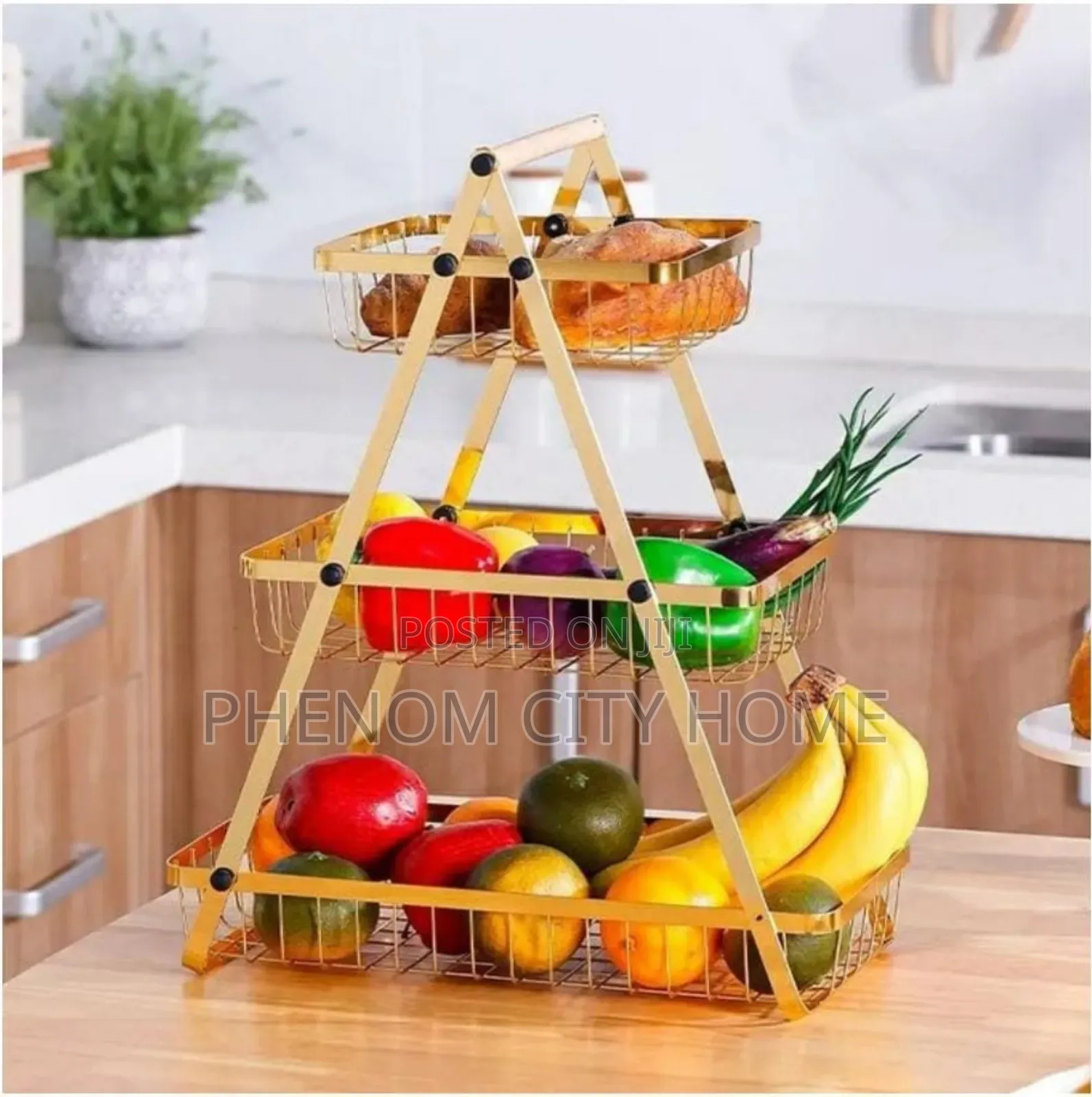 Gold Countertop Fruit Rack