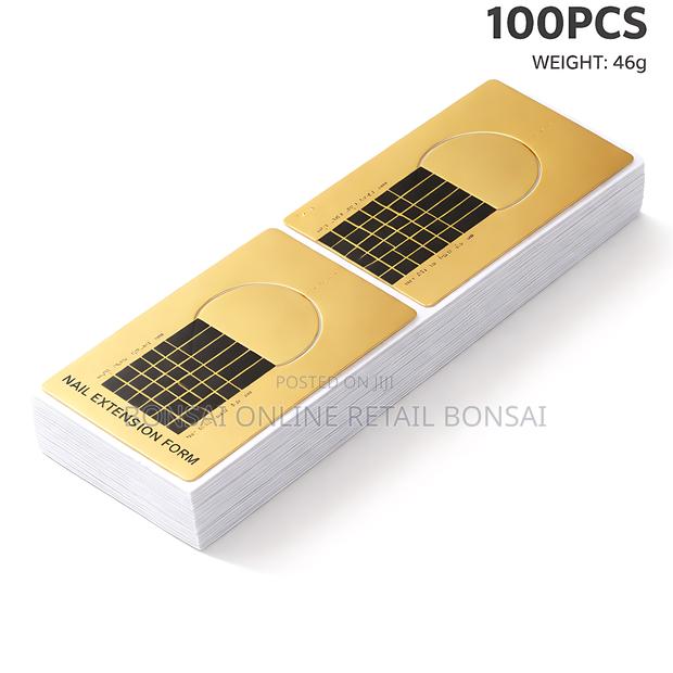 100pcs French Nail Form Tips Uv Gel Extension Builder Stickers