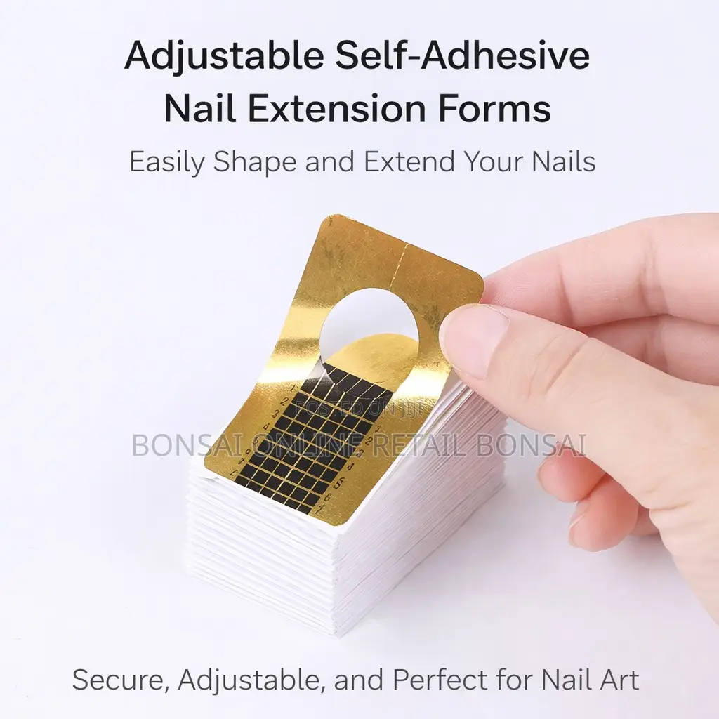 100pcs French Nail Form Tips Uv Gel Extension Builder Stickers