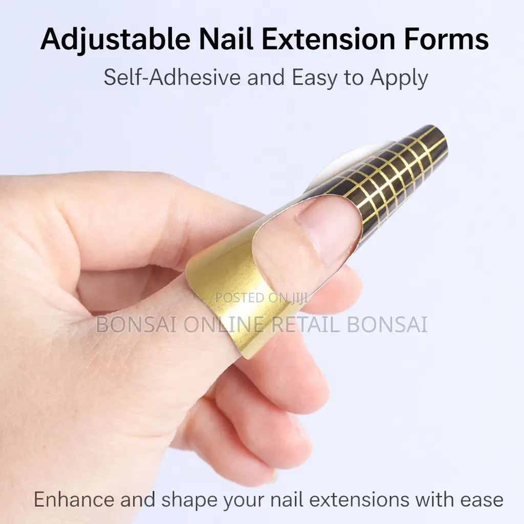 100pcs French Nail Form Tips Uv Gel Extension Builder Stickers