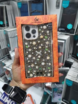 Azfccy Floral Glitter Bling Rhinestone Case iPhone 13 Pro Max - thumbnail 2