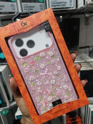Filoves iPhone 17 Pro Max Floral Sparkle Crystal Rhinestone Pearl Case - thumbnail 2