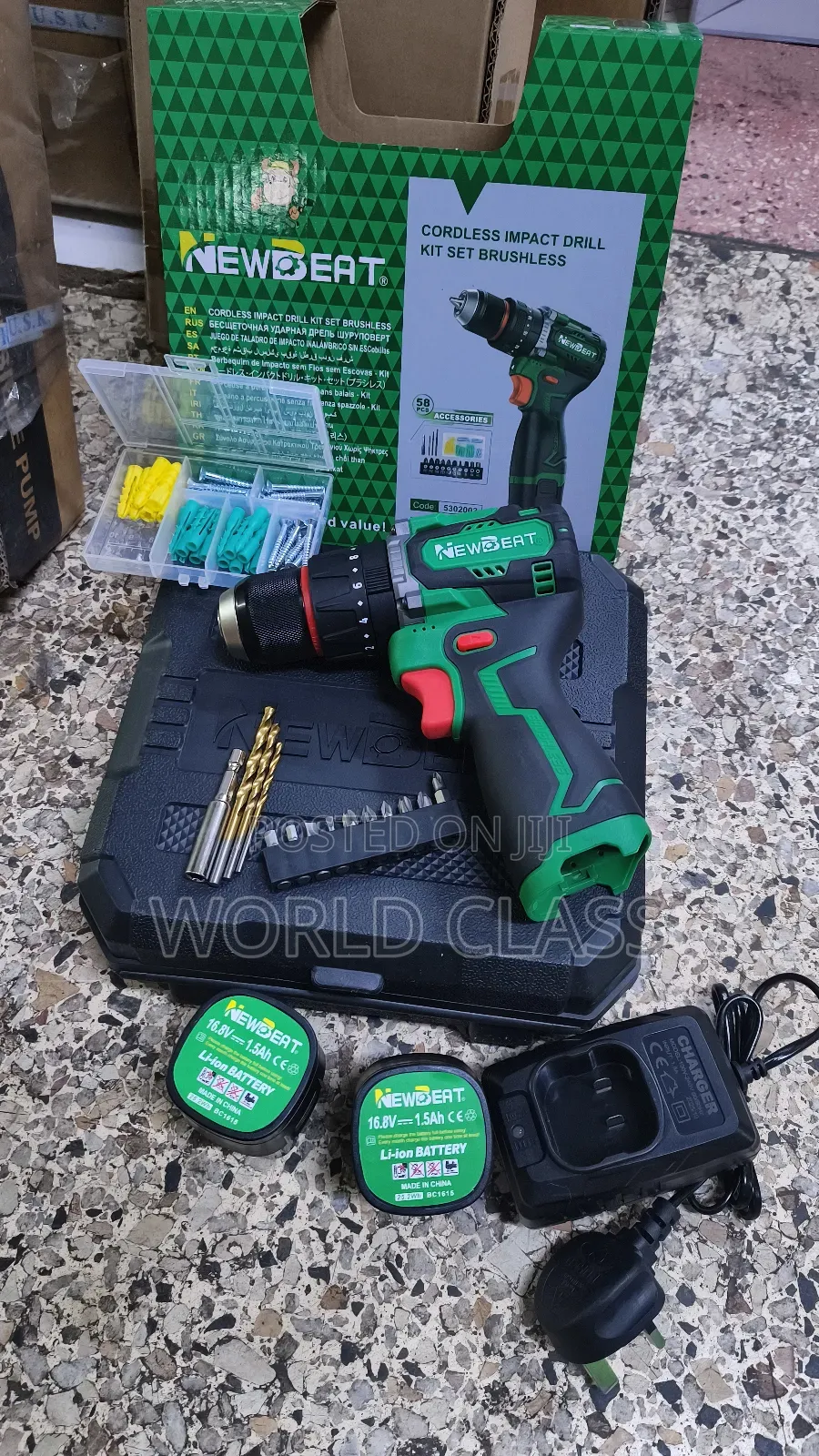 Cordless Newbeat 16.8v Impact Drill Set