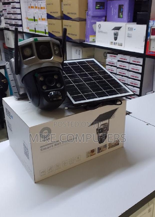 V380 Dual Lens Solar PTZ Camera 4g Lte Support for Remote Monitoring