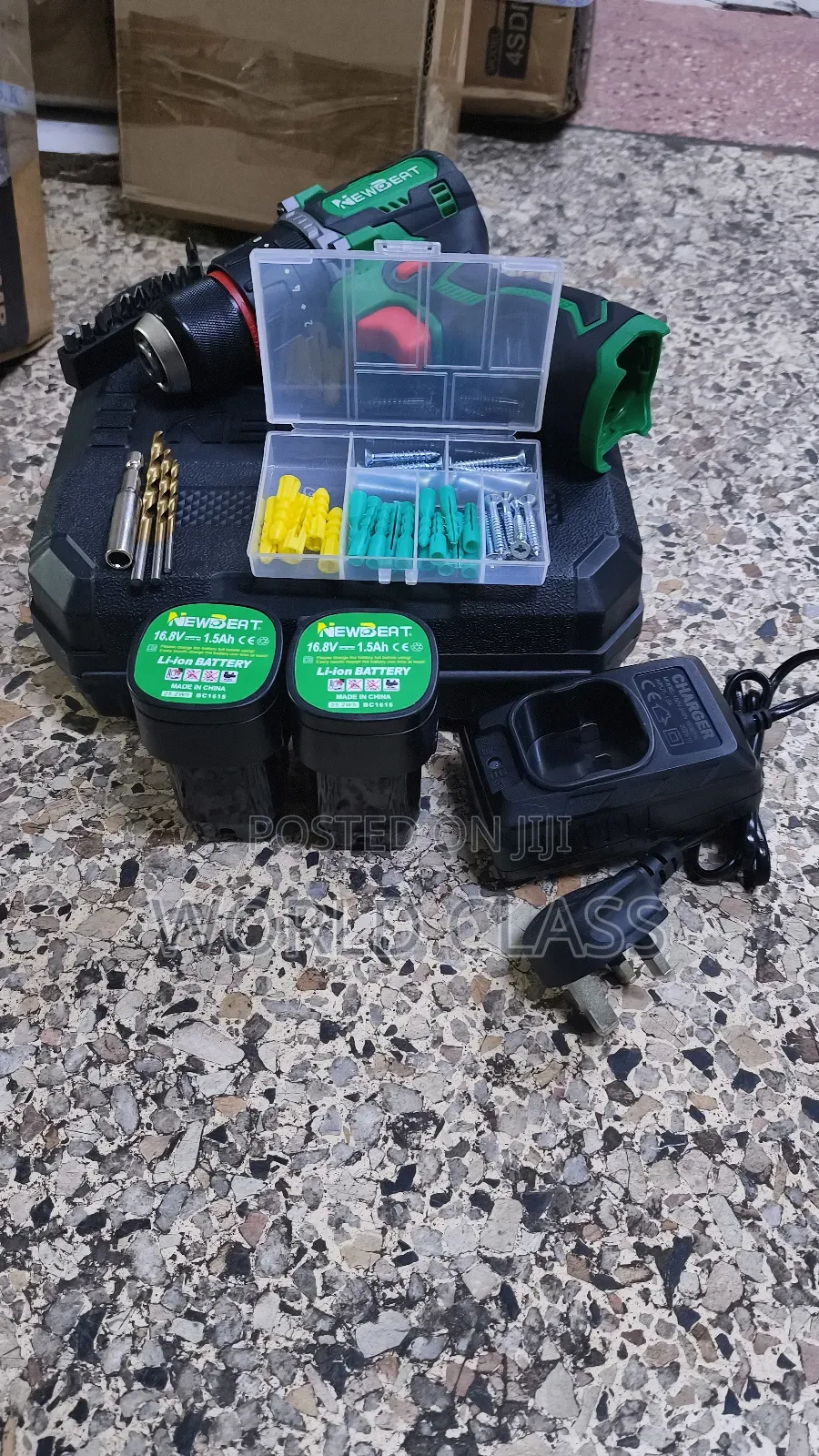 16.8v Newbeat Cordless Impact Drill Kit Set Brushless