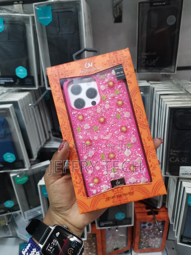 Aeser iPhone 16 Pro Max 3d Sparkle Crystal Rhinestone Floral Case - main view