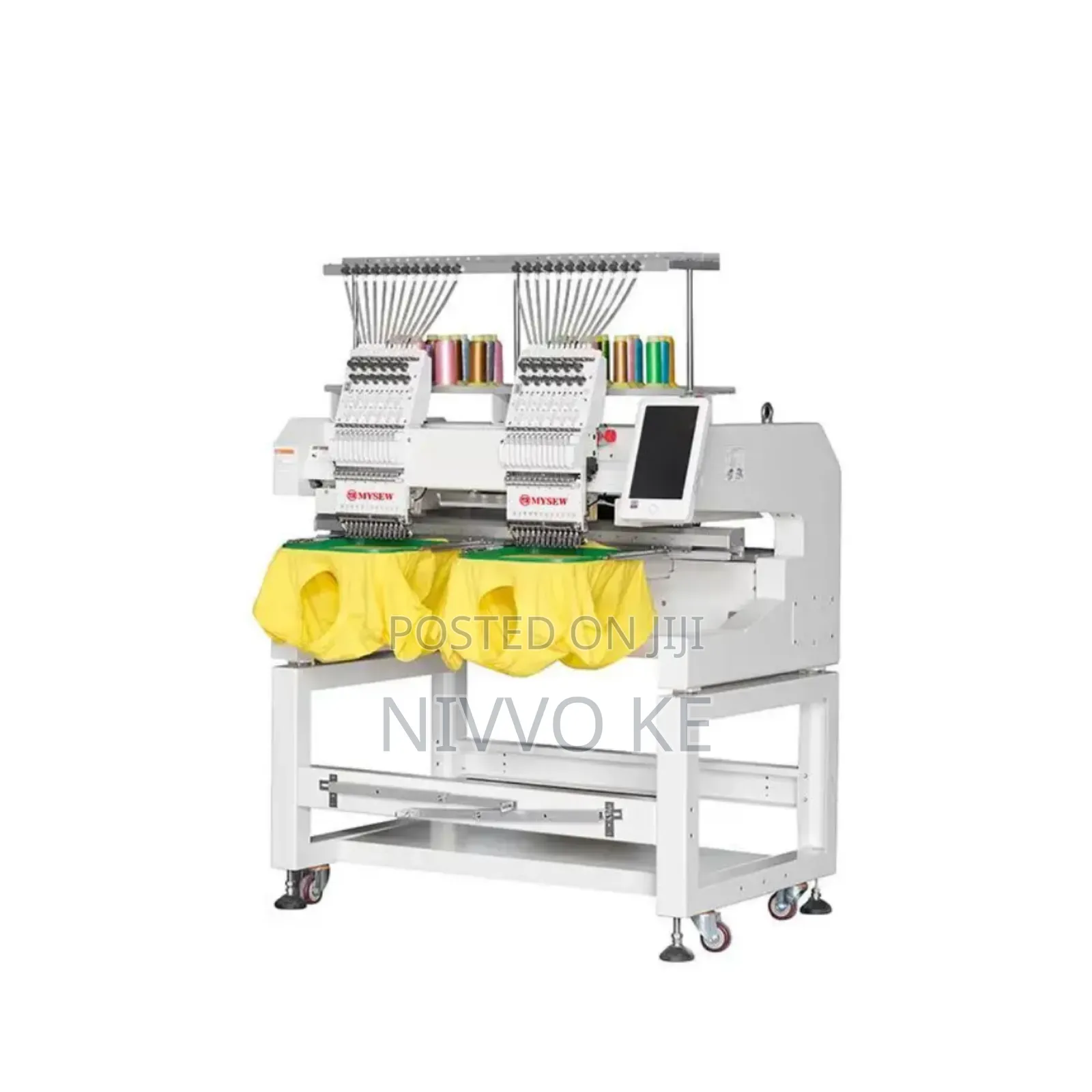 High Quality 2-Head Commercial Embroidery System (9-Needle Setup)
