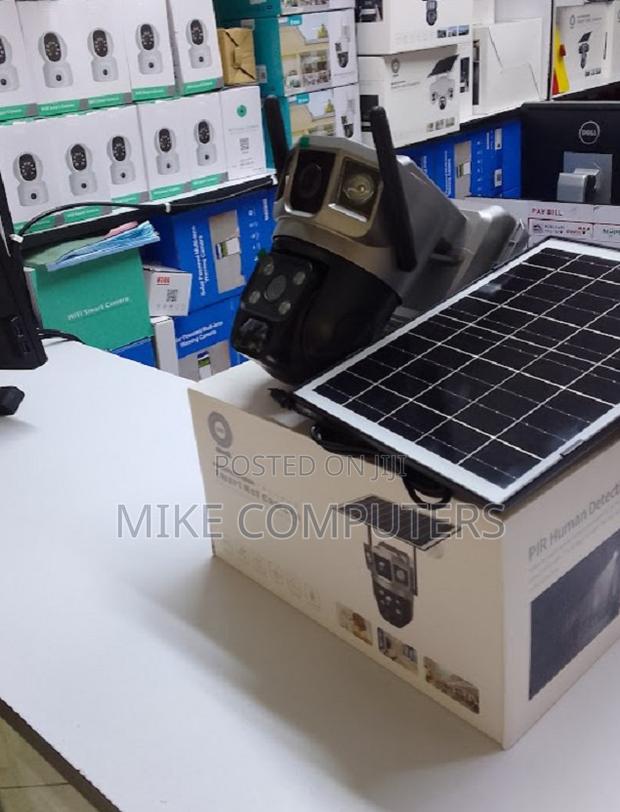 V380 Pro Dual Lens Solar Powered 4g Simcard Slot PTZ Camera