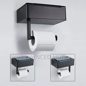 Stainless Steel Tissue Holder/ Toilet Paper Holder With Storage Box