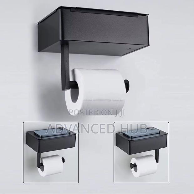Stainless Steel Tissue Holder/ Toilet Paper Holder With Storage Box