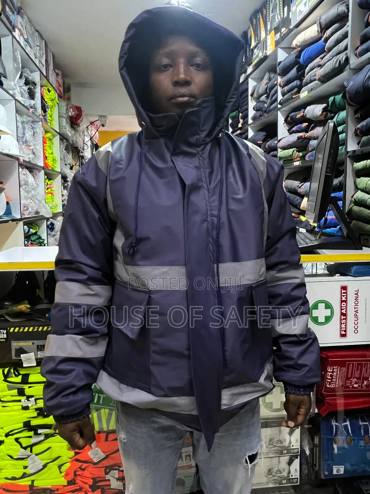 Rider Jacket With Cords at the Waist