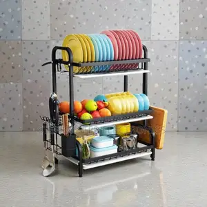 Heavy Duty 3 Layer Dish Rack Kitchen Countertop Organizer