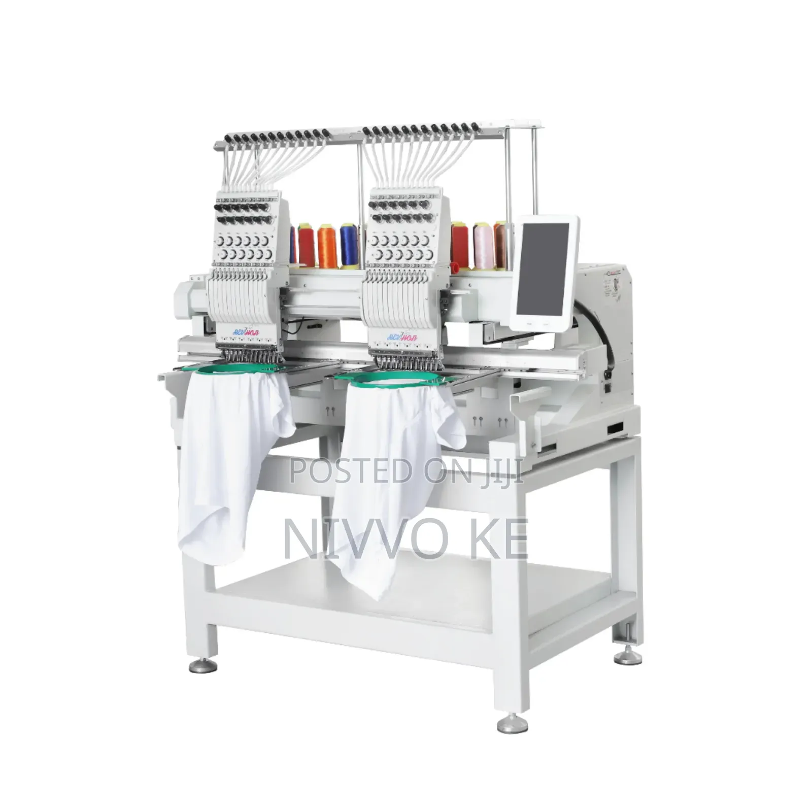 New Efficient Dual Head Multi-Needle (9) Embroidery Machine