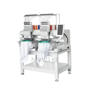 New Efficient Dual Head Multi-Needle (9) Embroidery Machine