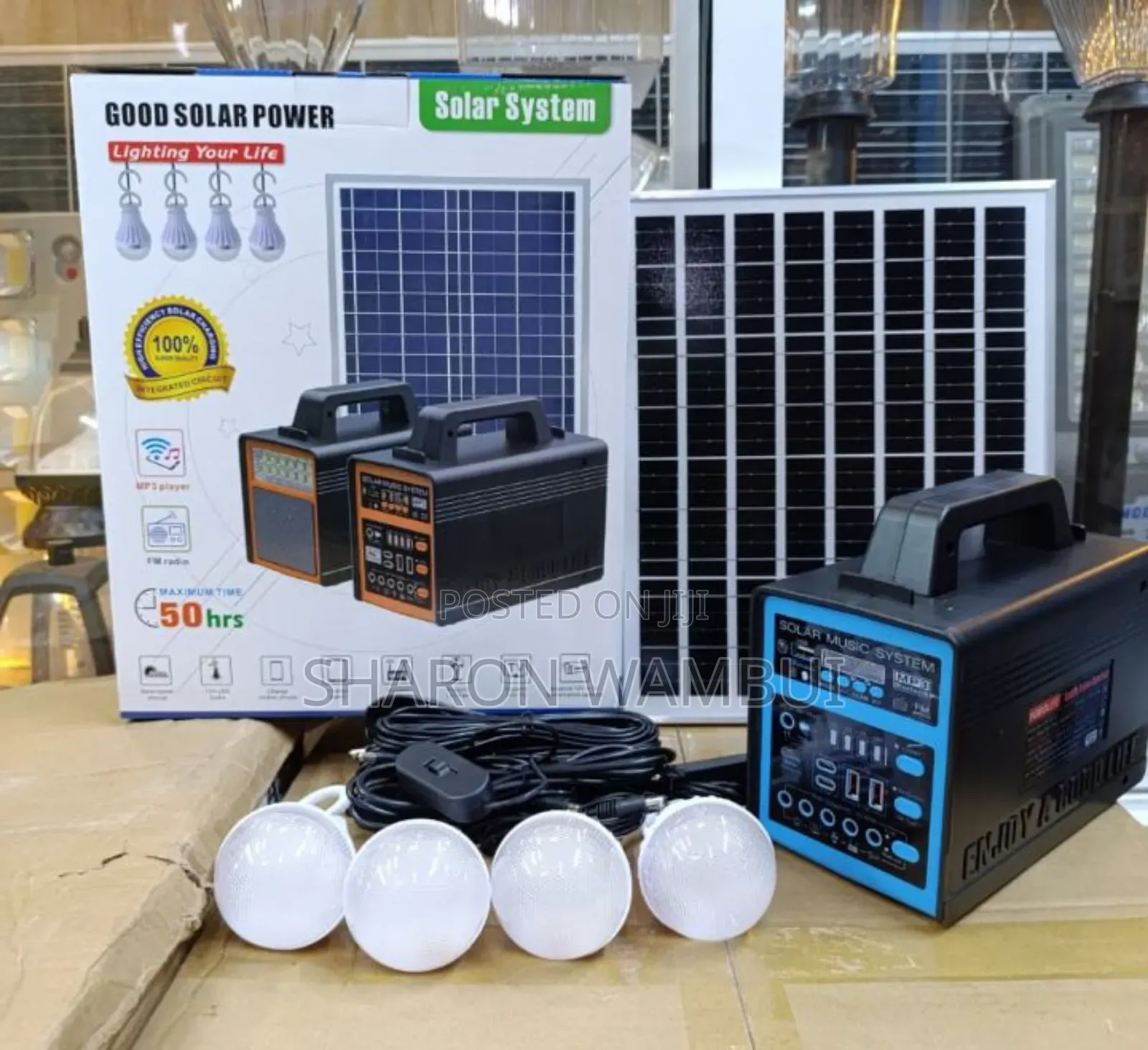 Big Solar Lighting System 4led Bulbs,Radio,Bt,12v/12v Solar Light