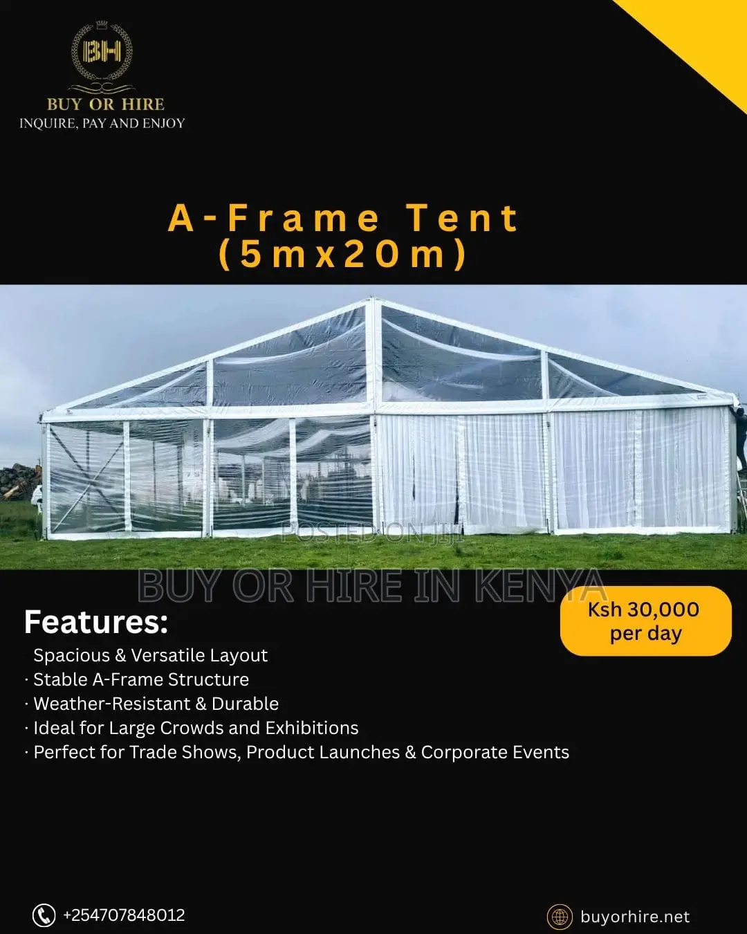 A Frame Tent 5*20m