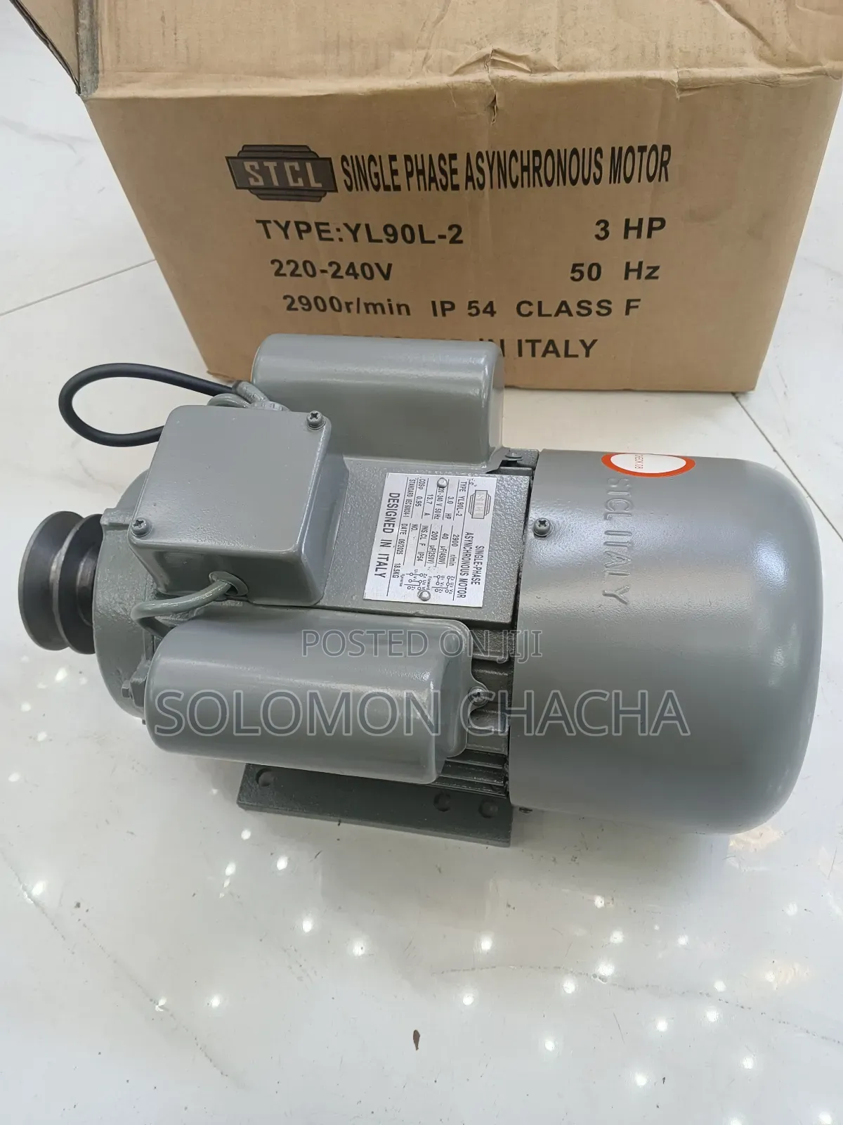 Stcl 3hp Single-phase Heavyduty Industrial Electrical Motor (2900 Rpm)