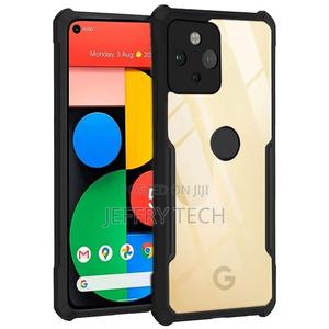 Transparent Hard Back Case Cover for Google Pixel 5 (Sides Black) - thumbnail 2