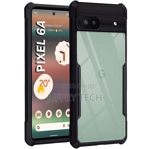 Clear Transparent With Black Border for Google Pixel 6a - (Transparen