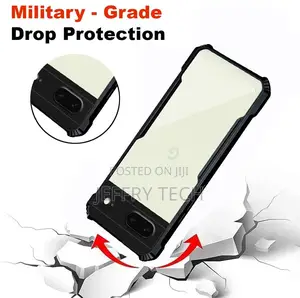 Transparent Back and Black Sides Suitable for Google Pixel 7 Pro (Hard