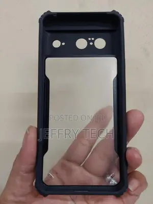 Pixel8 Back Transparent Side Black Tpu Back Cover Case for Google Pixe